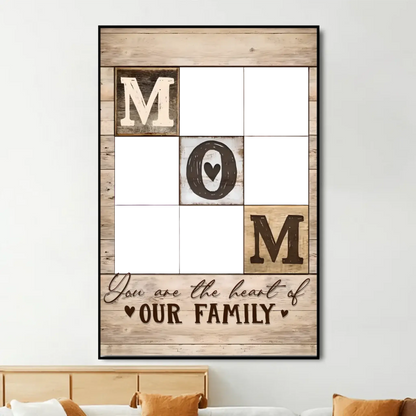 Mom Photo Collage Art – Personalized Poster/Canvas – Custom Mother’s Day, Birthday & Christmas Gift for Mom  Ezcustomize