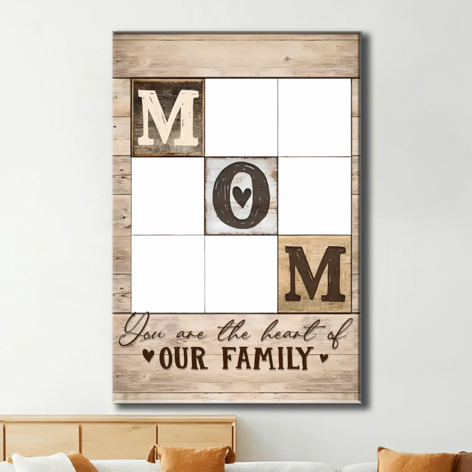 Mom Photo Collage Art – Personalized Poster/Canvas – Custom Mother’s Day, Birthday & Christmas Gift for Mom  Ezcustomize