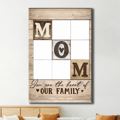 Mom Photo Collage Art – Personalized Poster/Canvas – Custom Mother’s Day, Birthday & Christmas Gift for Mom  Ezcustomize