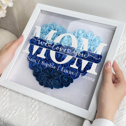 Mom We Love You - Personalized Flower Shadow Box - Gift For Mom  Ezcustomize