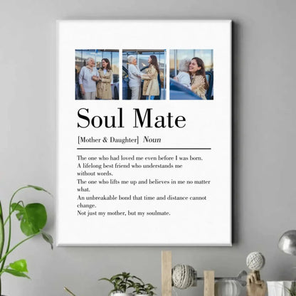 Mom and Daughter Soulmate Art – Personalized Poster/Canvas – Mother’s Day Special Gift for Mom or Daughter  Ezcustomize