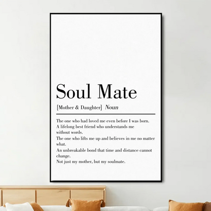 Mom and Daughter Soulmate Art – Personalized Poster/Canvas – Mother’s Day Special Gift for Mom or Daughter  Ezcustomize