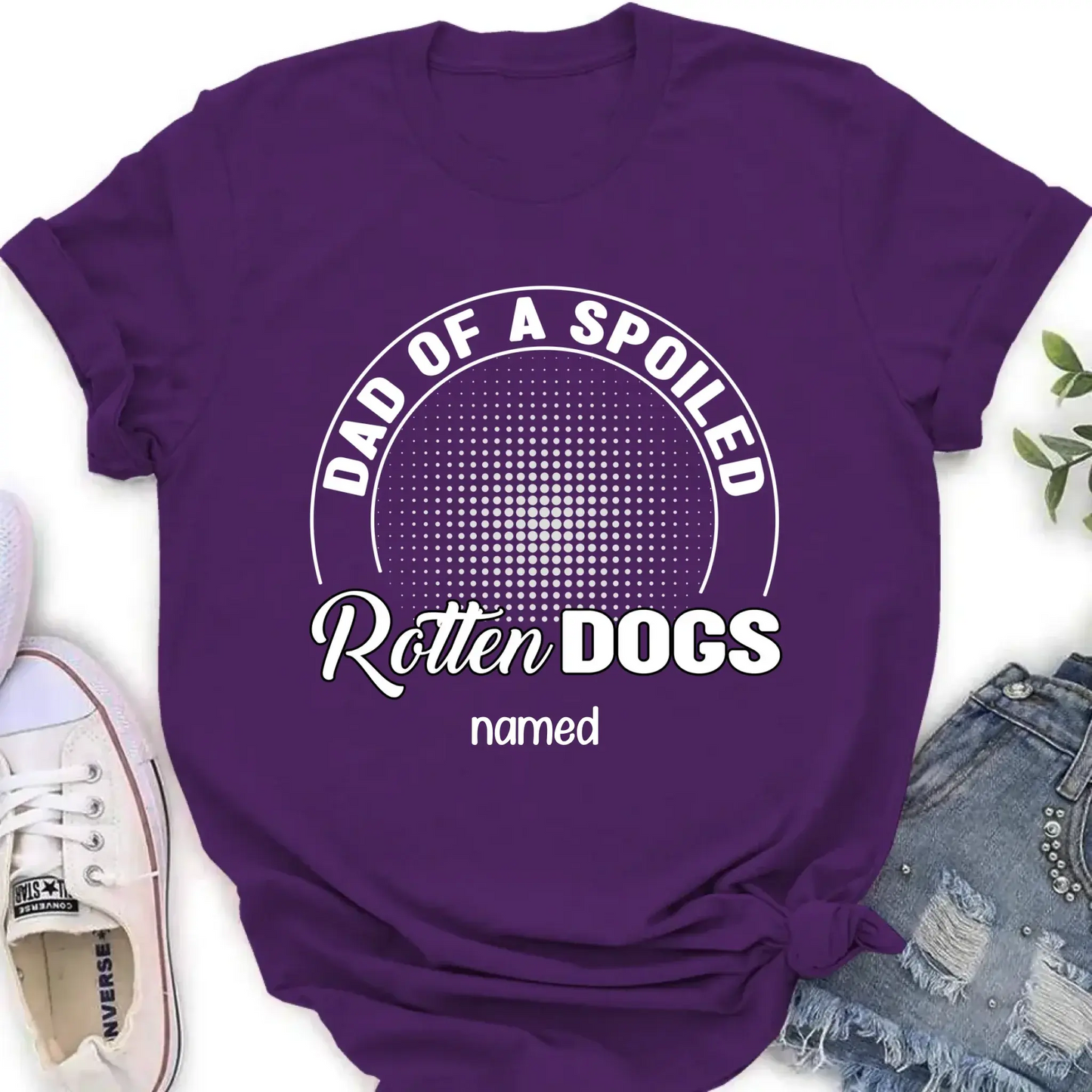 Mom of a Spoiled Rotten Dog – Personalized T-Shirt, Custom Dog Lover Gift with Pet’s Name  Ezcustomize