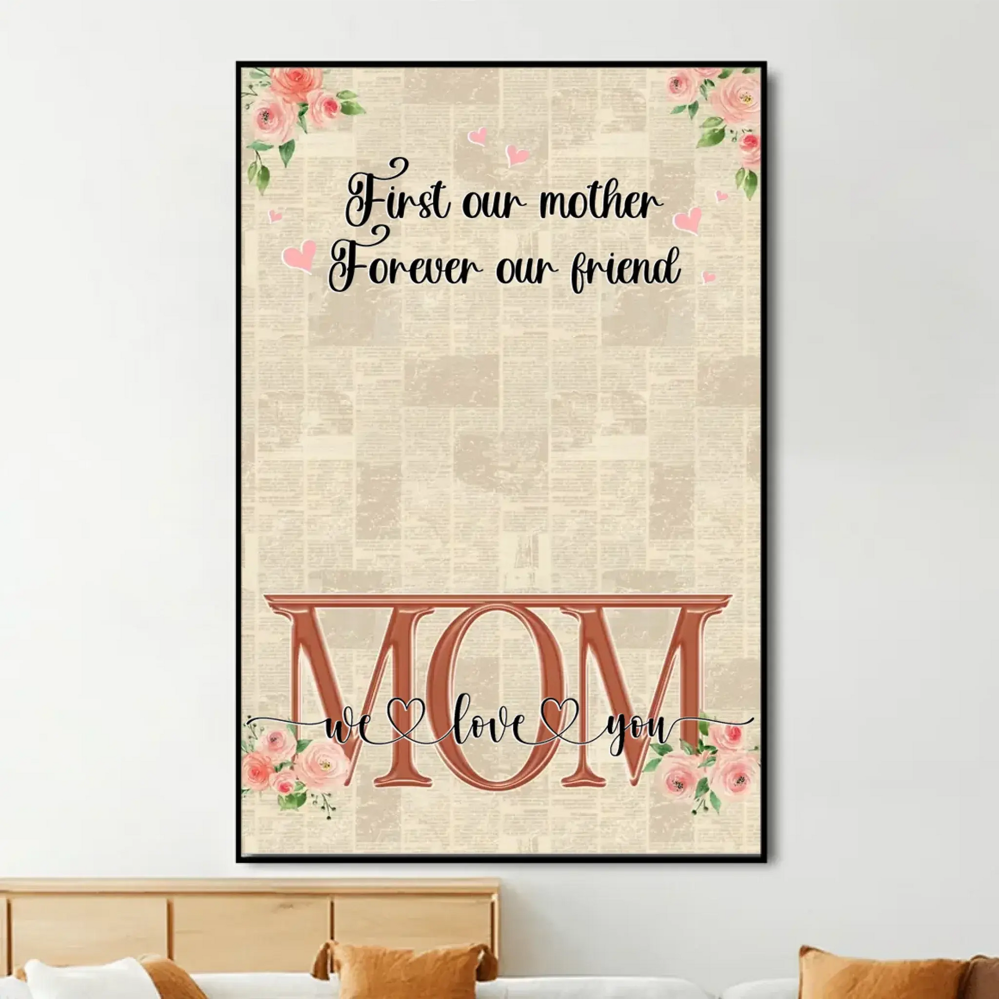 "Mom, You Are the World" Wall Art – Personalized Poster/Canvas – Custom Mother’s Day Gift for Mom  Ezcustomize