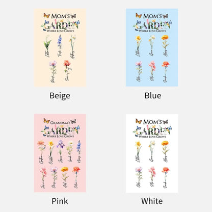 Mom's Garden – Where Love Grows Personalized Blanket with Butterflies, Custom Gift for Mom & Grandma  Ezcustomize