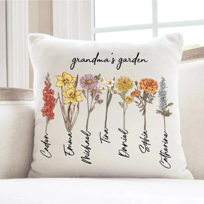 Mom's Garden is Her Children Customized Pillow  Ezcustomize