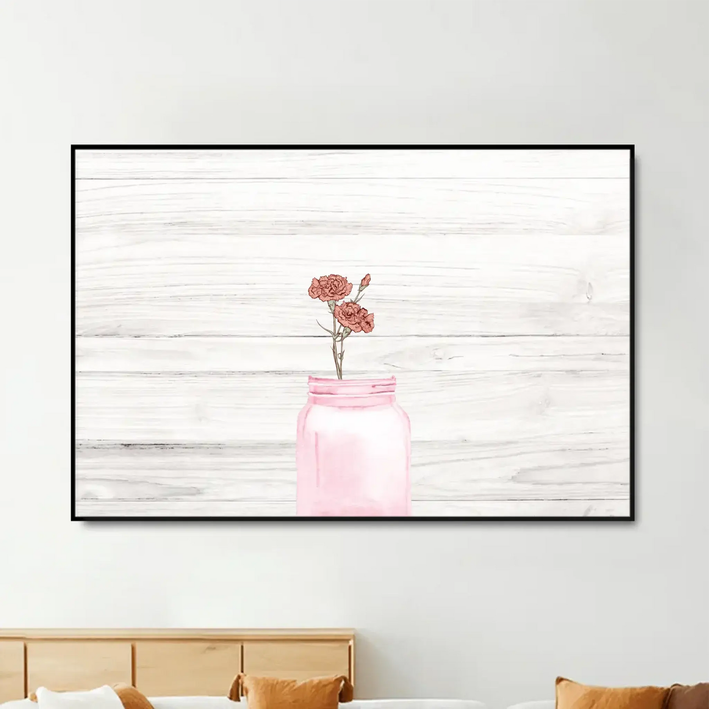Mom’s/Grandma’s Garden Birth Flower Art – Personalized Horizontal Poster/Canvas – Custom Wall Art Gift with Kids’ or Grandkids’ Birth Months  Ezcustomize