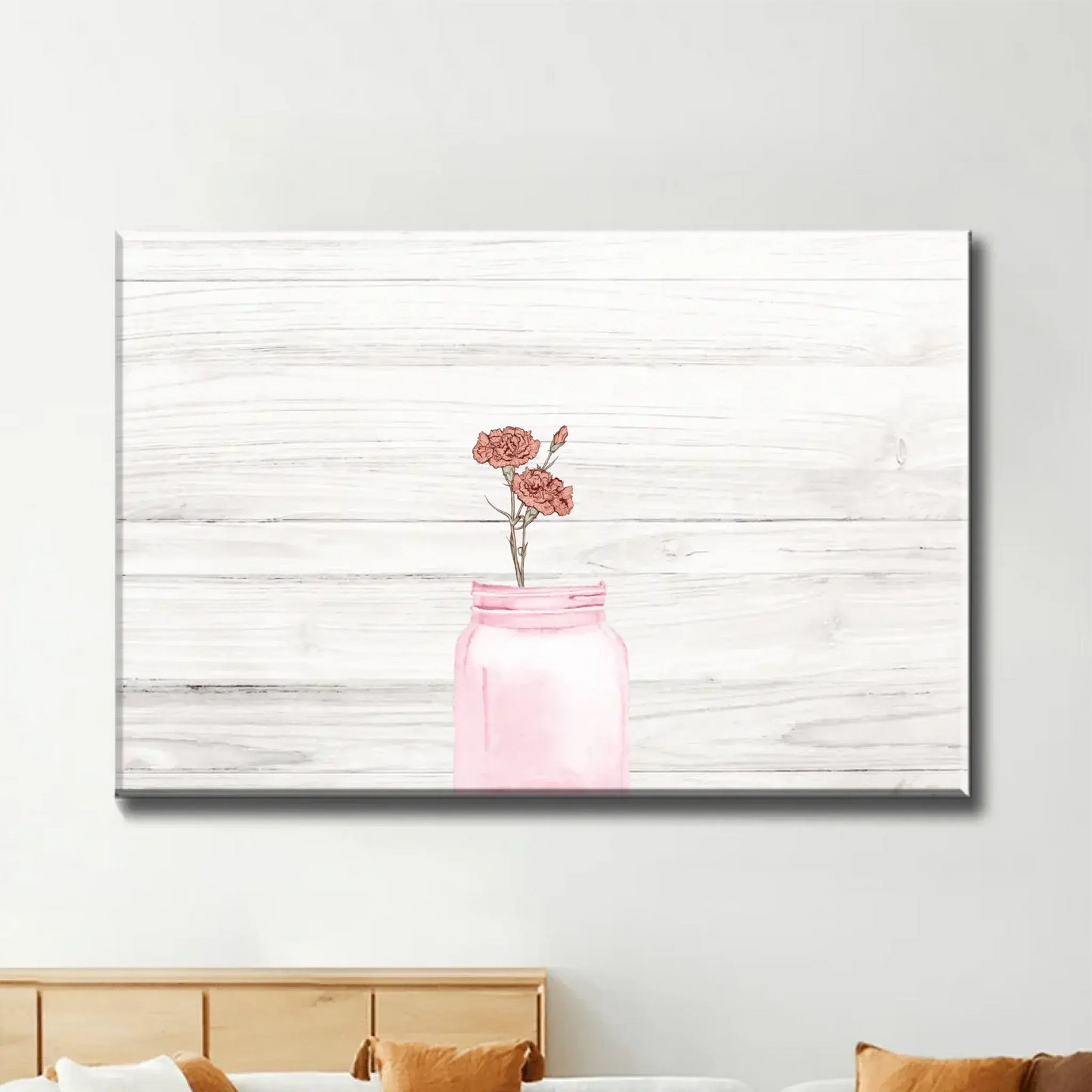 Mom’s/Grandma’s Garden Birth Flower Art – Personalized Horizontal Poster/Canvas – Custom Wall Art Gift with Kids’ or Grandkids’ Birth Months  Ezcustomize