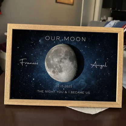 Moon Phase Anniversary Poster - Unique Personalized Gift for Husband & Wife  Ezcustomize