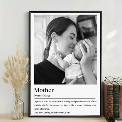 Mother’s Warm Embrace Portrait of Mother and Child – Personalized Poster Wall Art Print – Heartfelt Mother’s Day, Birthday & Keepsake Gift for Moms  Ezcustomize