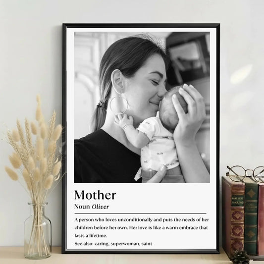 Mother’s Warm Embrace Portrait of Mother and Child – Personalized Poster Wall Art Print – Heartfelt Mother’s Day, Birthday & Keepsake Gift for Moms  Ezcustomize