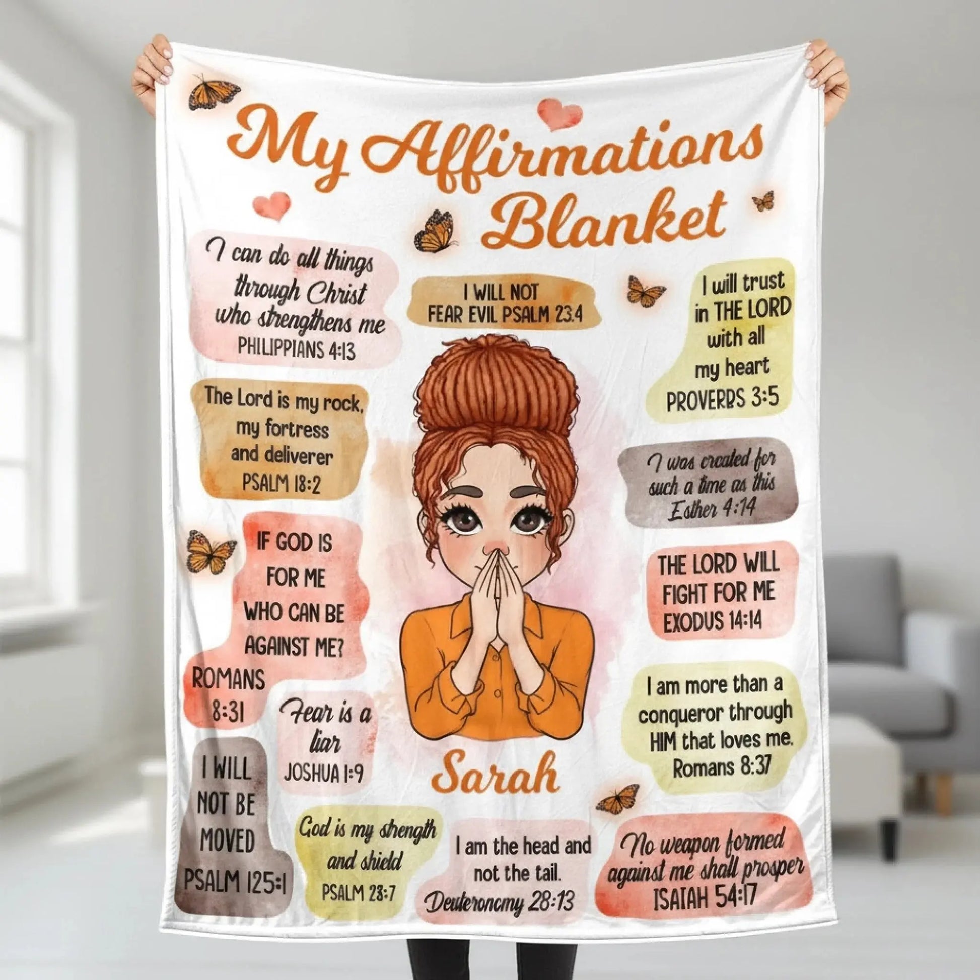 My Affirmations – Personalized Blanket Throw – Meaningful Birthday & Encouraging Gift for Daughter and Granddaughter  Ezcustomize