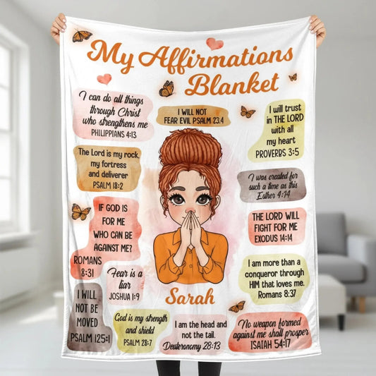 My Affirmations – Personalized Blanket Throw – Meaningful Birthday & Encouraging Gift for Daughter and Granddaughter  Ezcustomize
