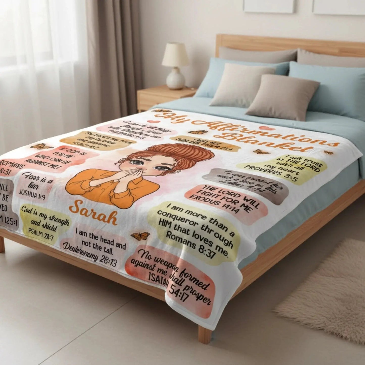 My Affirmations – Personalized Blanket Throw – Meaningful Birthday & Encouraging Gift for Daughter and Granddaughter  Ezcustomize