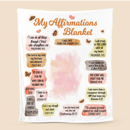 My Affirmations – Personalized Blanket Throw – Meaningful Birthday & Encouraging Gift for Daughter and Granddaughter  Ezcustomize