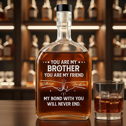 My Bond With You – Personalized Custom Spirits Decanter Bottle – Meaningful Father’s Day, Birthday & Keepsake Gift for Him, Dad or Loved One  Ezcustomize