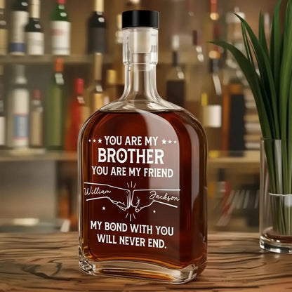 My Bond With You – Personalized Custom Spirits Decanter Bottle – Meaningful Father’s Day, Birthday & Keepsake Gift for Him, Dad or Loved One  Ezcustomize