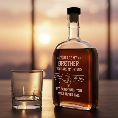 My Bond With You – Personalized Custom Spirits Decanter Bottle – Meaningful Father’s Day, Birthday & Keepsake Gift for Him, Dad or Loved One  Ezcustomize