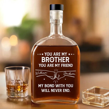 My Bond With You – Personalized Custom Spirits Decanter Bottle – Meaningful Father’s Day, Birthday & Keepsake Gift for Him, Dad or Loved One  Ezcustomize
