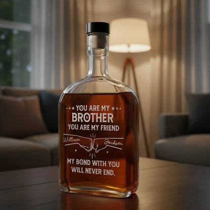 My Bond With You – Personalized Custom Spirits Decanter Bottle – Meaningful Father’s Day, Birthday & Keepsake Gift for Him, Dad or Loved One  Ezcustomize