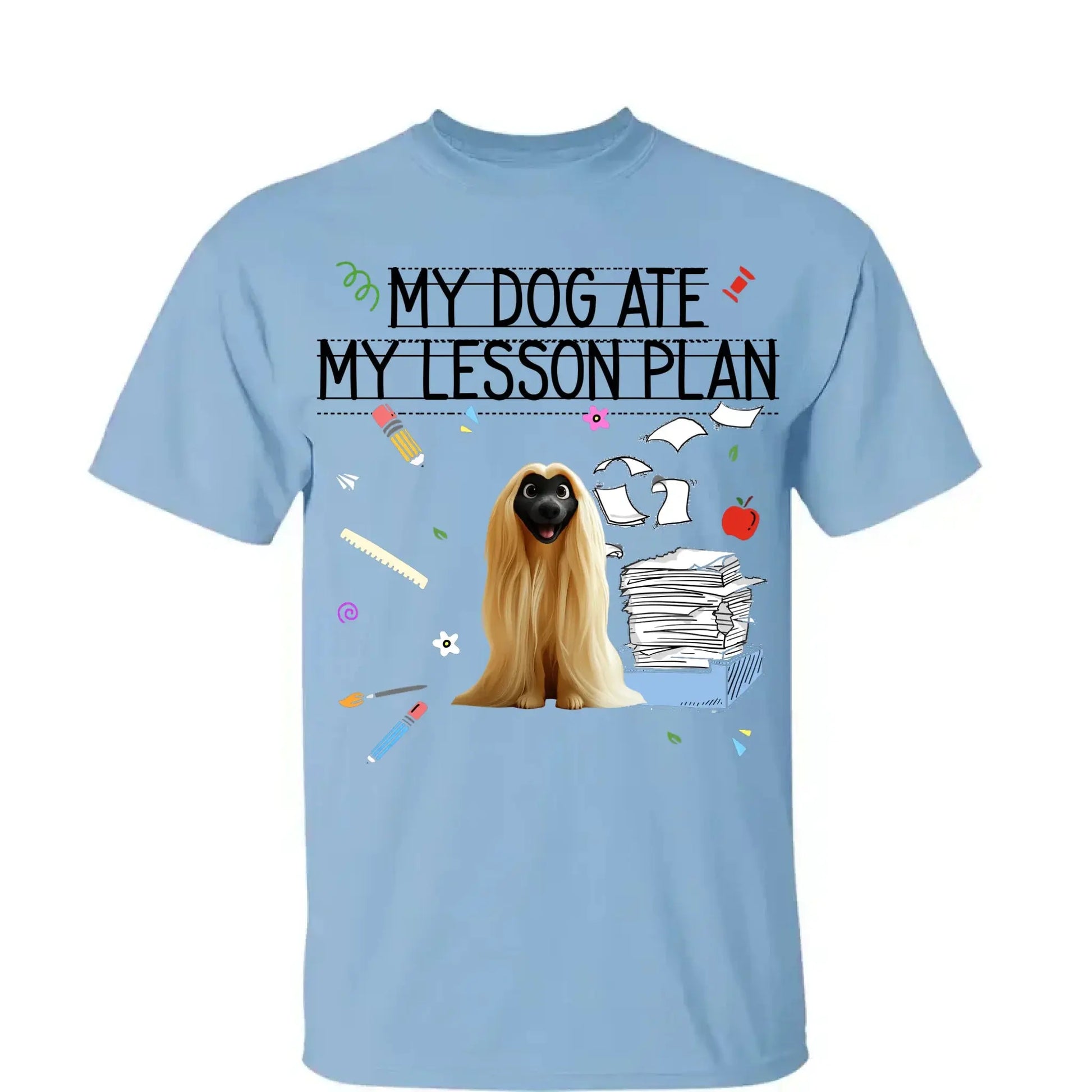 My Dog Ate My Lesson Plan Teacher Design – Personalized Shirt – Funny Custom Gift for Dog-Loving Teachers & Educators  Ezcustomize