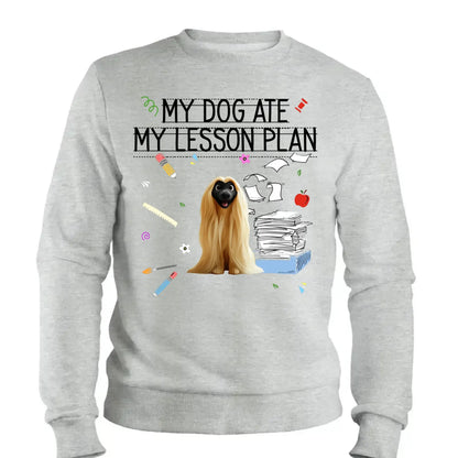 My Dog Ate My Lesson Plan Teacher Design – Personalized Shirt – Funny Custom Gift for Dog-Loving Teachers & Educators  Ezcustomize