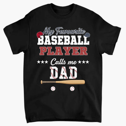 My Favorite Baseball Player Calls Me Papa – Personalized Grandpa Shirt – Custom Father’s Day Gift with Grandkids’ Names  Ezcustomize