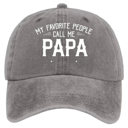 My Favorite People Call Me Papa Combo – Personalized Cap and T-Shirt Set for Dad or Grandpa  Ezcustomize