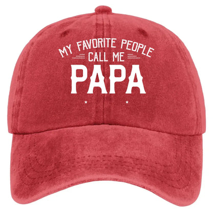 My Favorite People Call Me Papa Combo – Personalized Cap and T-Shirt Set for Dad or Grandpa  Ezcustomize