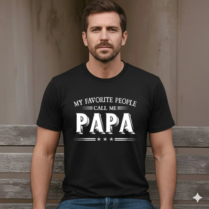 My Favorite People Call Me Papa Combo – Personalized Cap and T-Shirt Set for Dad or Grandpa  Ezcustomize