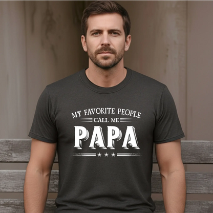 My Favorite People Call Me Papa Combo – Personalized Cap and T-Shirt Set for Dad or Grandpa  Ezcustomize