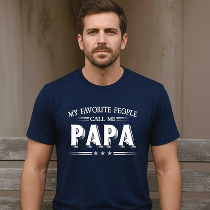 My Favorite People Call Me Papa Combo – Personalized Cap and T-Shirt Set for Dad or Grandpa  Ezcustomize