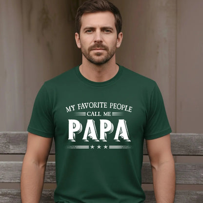 My Favorite People Call Me Papa Combo – Personalized Cap and T-Shirt Set for Dad or Grandpa  Ezcustomize