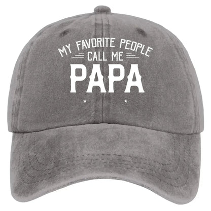 My Favorite People Call Me Papa Combo – Personalized Cap and T-Shirt Set for Dad or Grandpa  Ezcustomize
