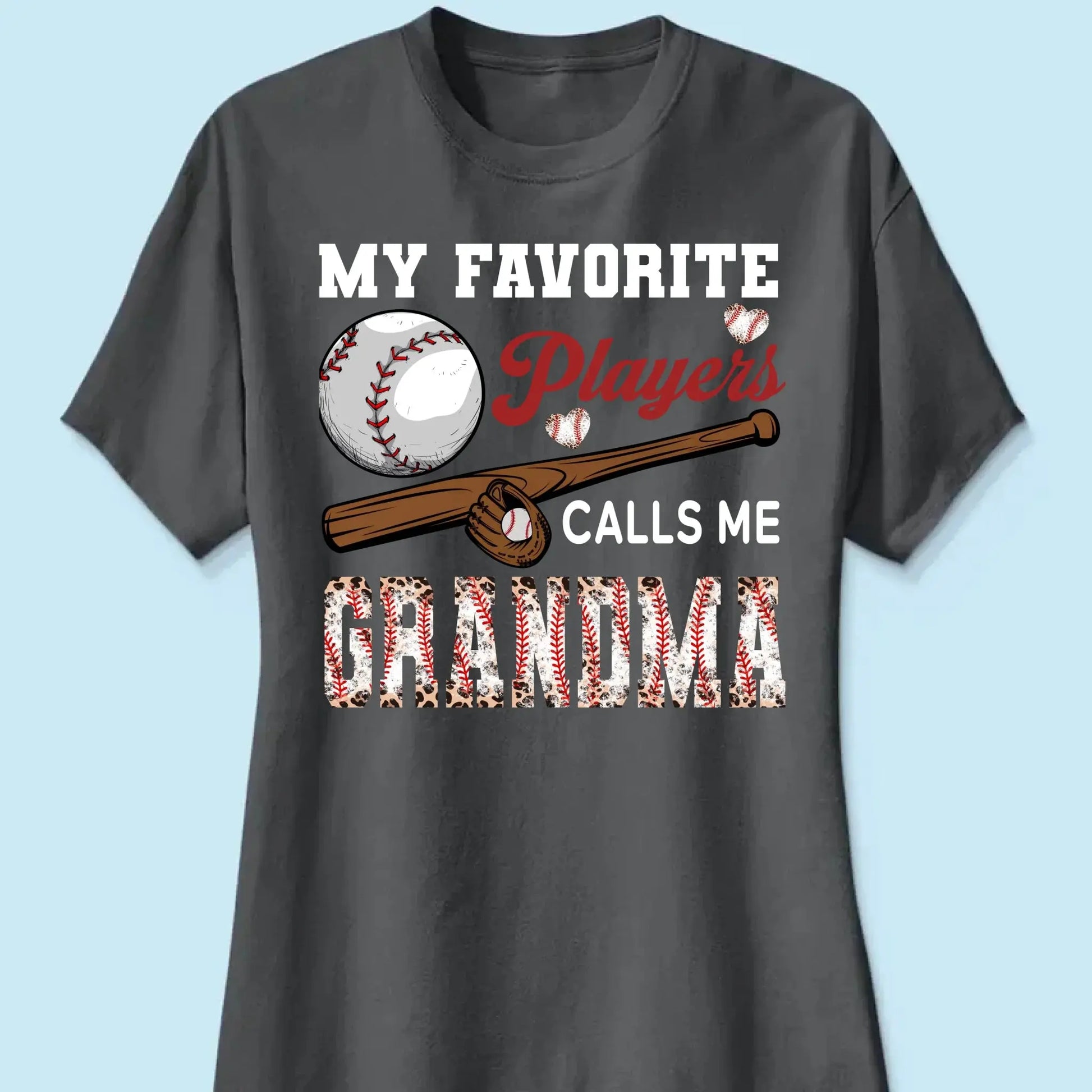 My Favorite Player Calls Me Grandma - Personalized Custom T Shirt - Birthday, Loving, Funny Gift for Grandma/Nana/Mimi, Mom, Wife, Grandparent  Ezcustomize