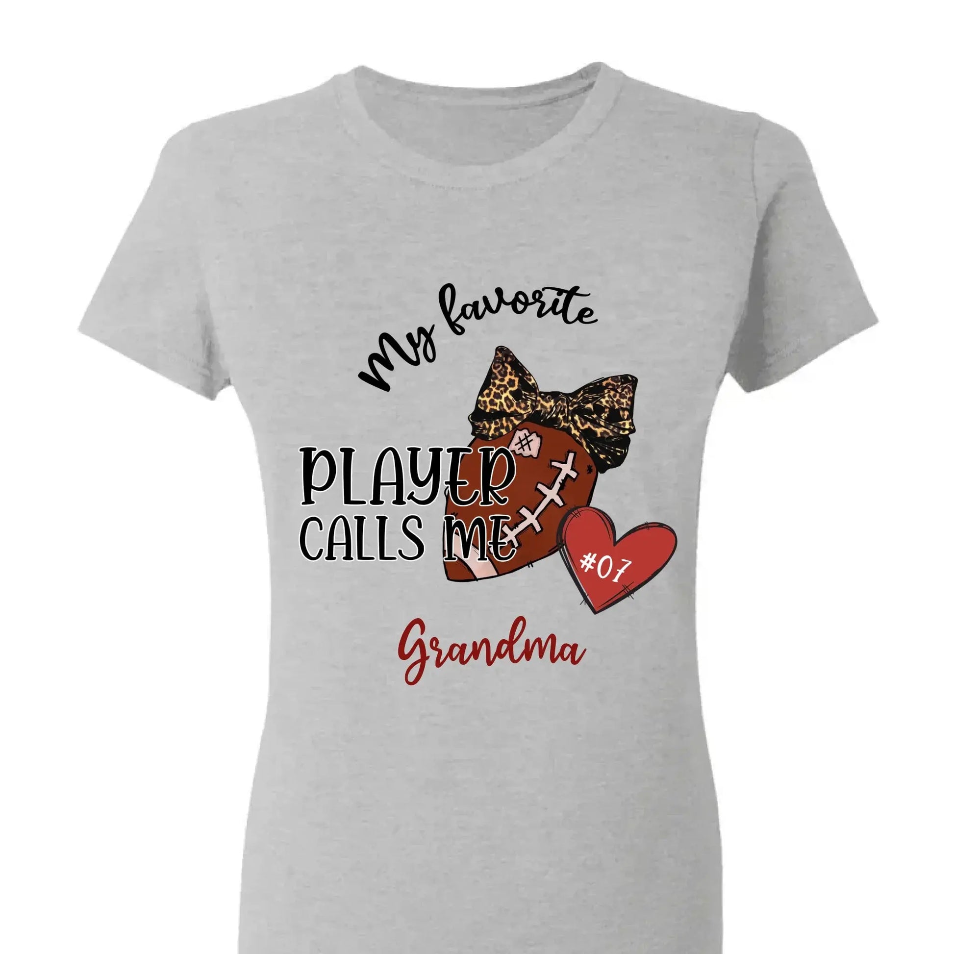 My Favorite Player Calls Me Grandma - Personalized T-Shirt, Gift for Football Grandma  Ezcustomize