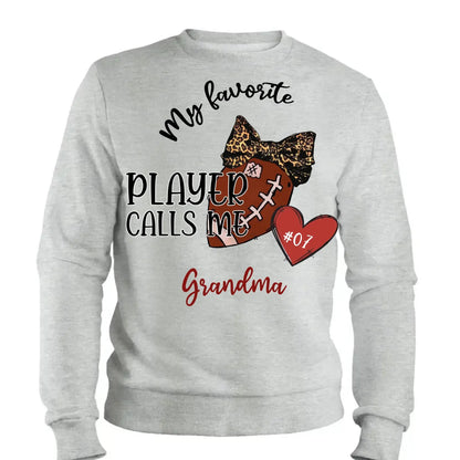 My Favorite Player Calls Me Grandma - Personalized T-Shirt, Gift for Football Grandma  Ezcustomize