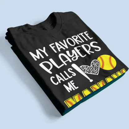 My Favorite Player Calls Me Grandma Shirt – Personalized Baseball/Softball T-Shirt with Name & Ball Style  Ezcustomize
