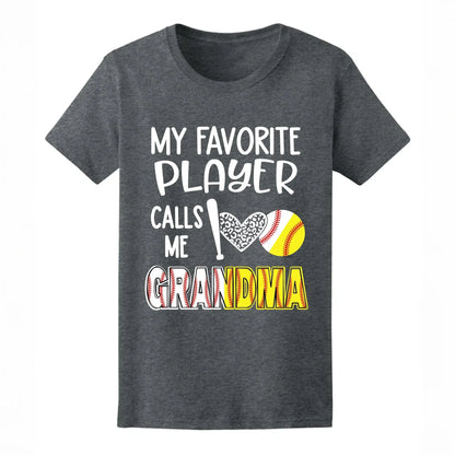 My Favorite Player Calls Me Grandma Shirt – Personalized Baseball/Softball T-Shirt with Name & Ball Style  Ezcustomize