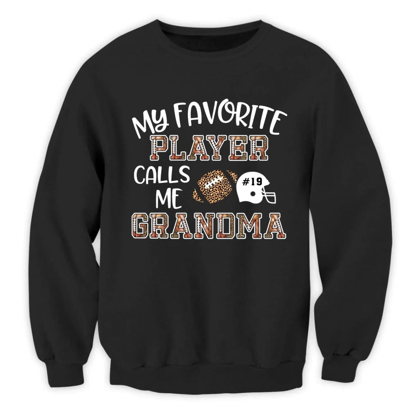 My Favorite Player Calls Me Grandma – Personalized Football T-Shirt – Custom Game Day Shirt Gift for Mom, Grandma, or Sports Fan  Ezcustomize