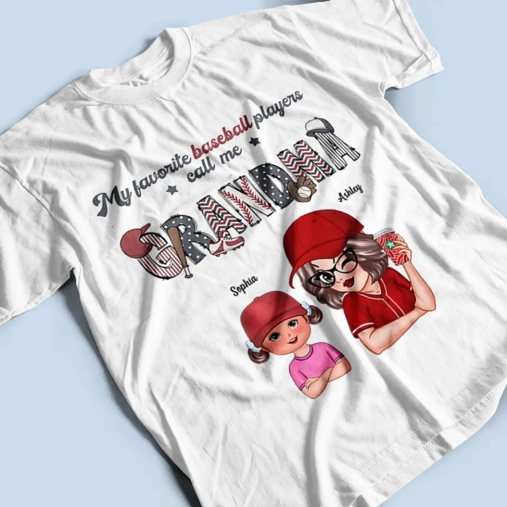 My Favorite Player Calls Me Shirt – Personalized Custom T-Shirt – Sports Gift for Mom or Grandma with Kid’s Name  Ezcustomize