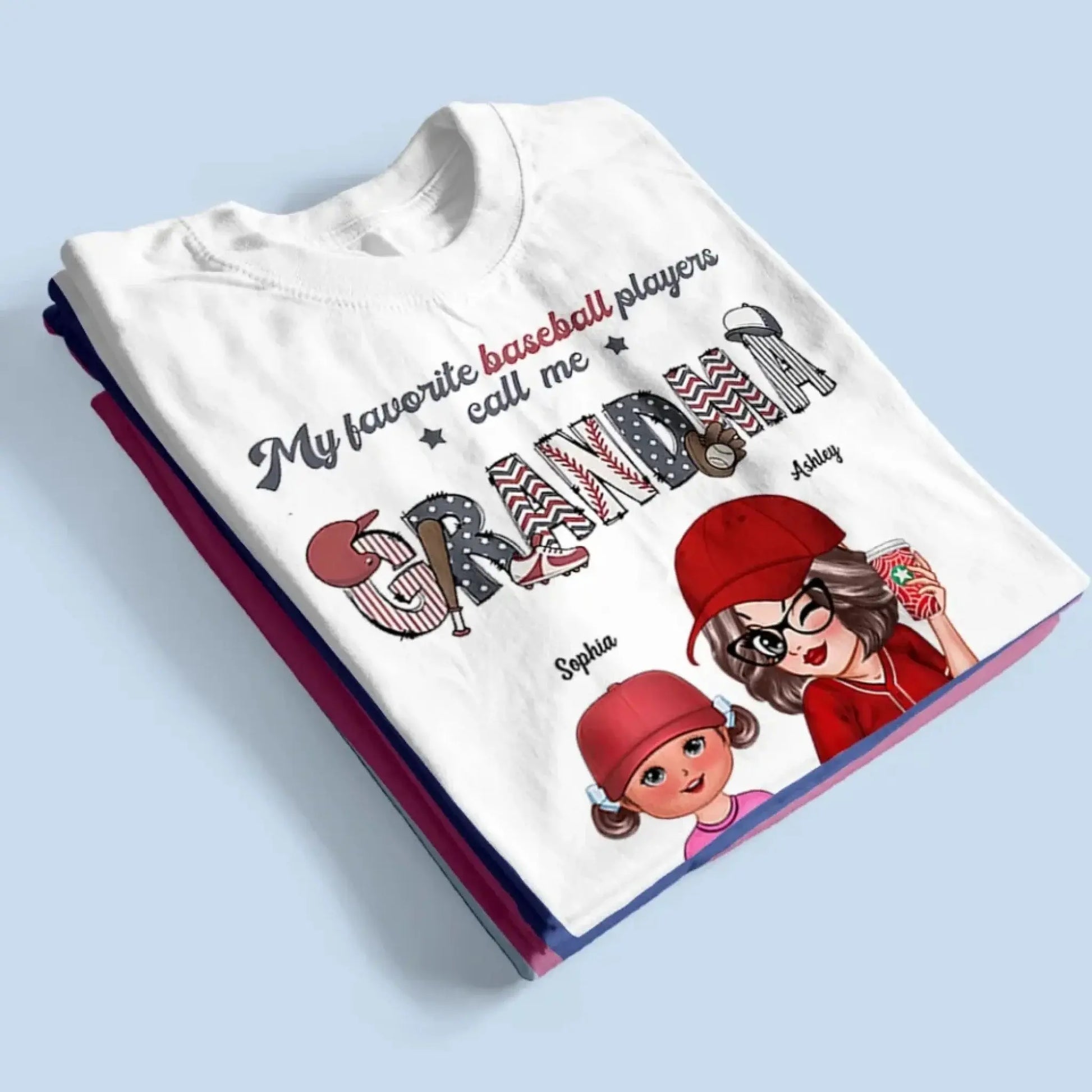 My Favorite Player Calls Me Shirt – Personalized Custom T-Shirt – Sports Gift for Mom or Grandma with Kid’s Name  Ezcustomize