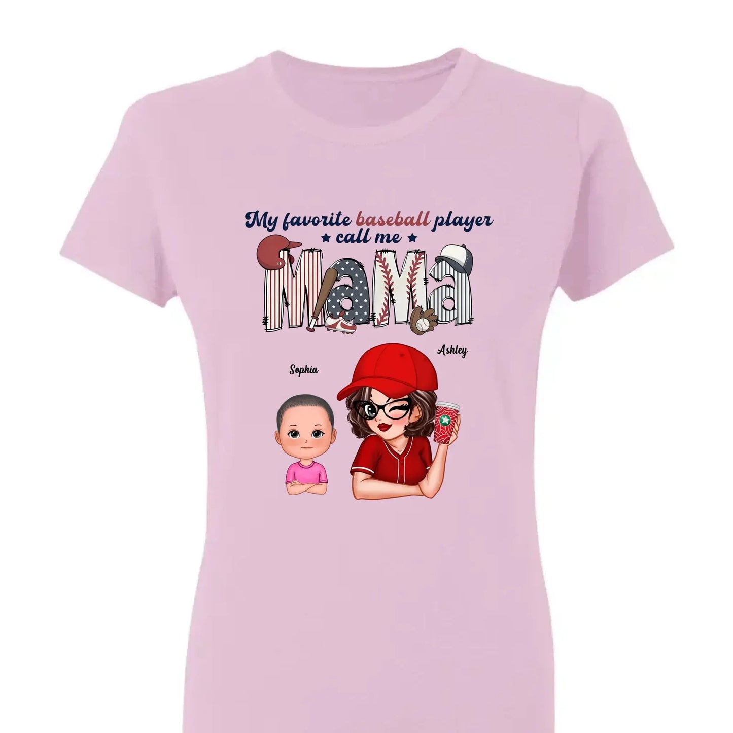 My Favorite Player Calls Me Shirt – Personalized Custom T-Shirt – Sports Gift for Mom or Grandma with Kid’s Name  Ezcustomize