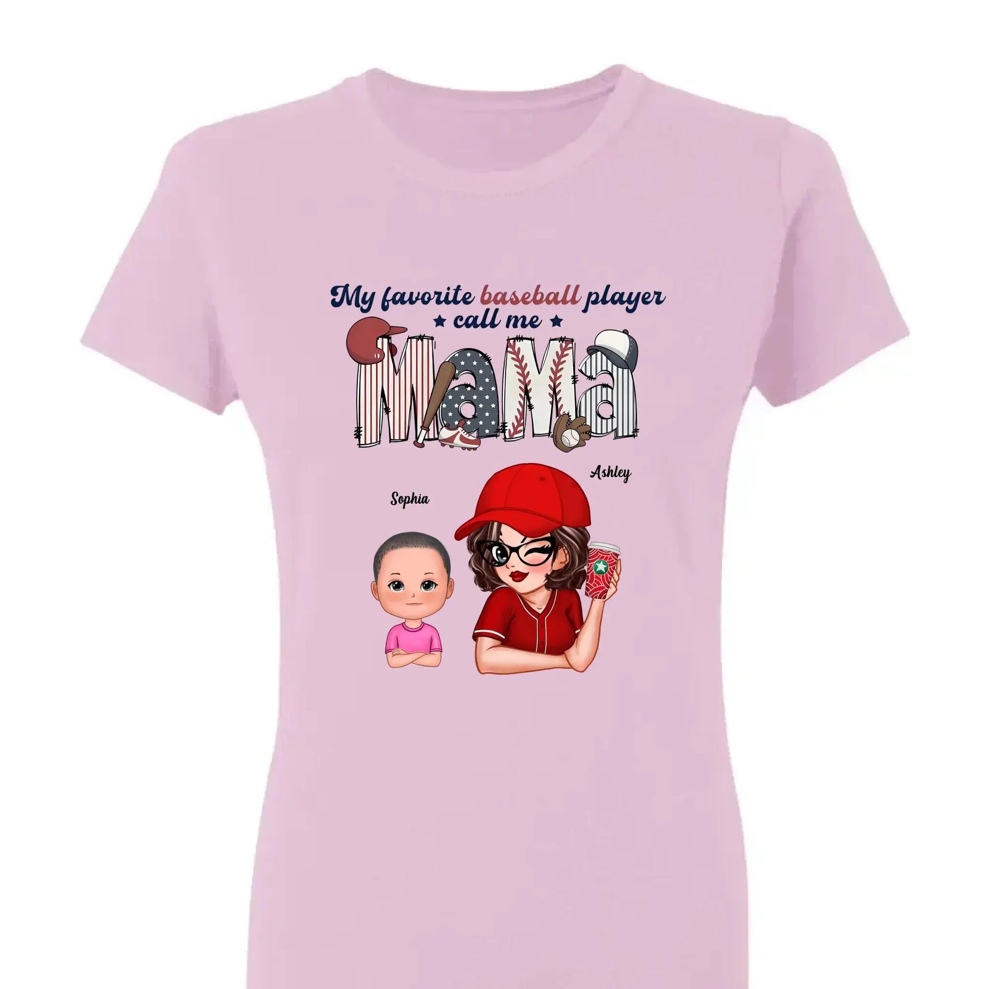 My Favorite Player Calls Me Shirt – Personalized Custom T-Shirt – Sports Gift for Mom or Grandma with Kid’s Name  Ezcustomize