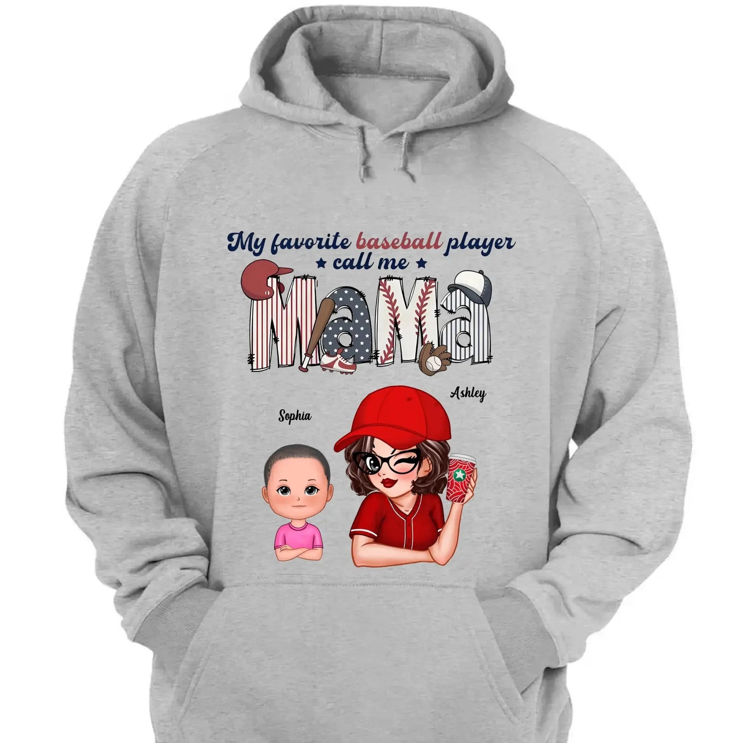 My Favorite Player Calls Me Shirt – Personalized Custom T-Shirt – Sports Gift for Mom or Grandma with Kid’s Name  Ezcustomize