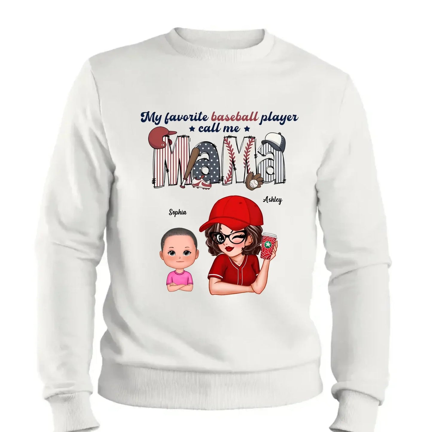My Favorite Player Calls Me Shirt – Personalized Custom T-Shirt – Sports Gift for Mom or Grandma with Kid’s Name  Ezcustomize