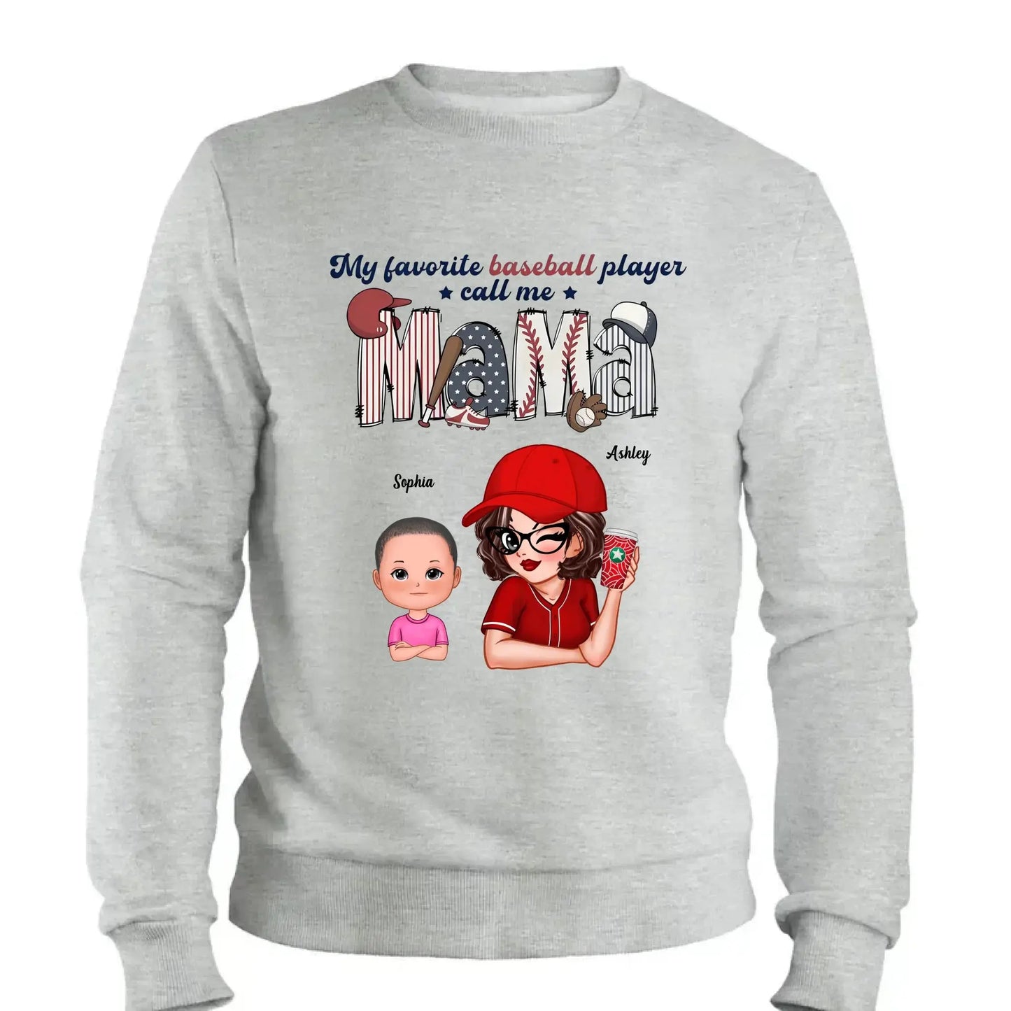 My Favorite Player Calls Me Shirt – Personalized Custom T-Shirt – Sports Gift for Mom or Grandma with Kid’s Name  Ezcustomize