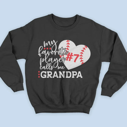 My Favorite Player Calls Me with Custom Title, Number, and Ball Type - Personalized Sports T-Shirt  Ezcustomize