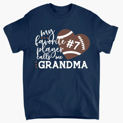 My Favorite Player Calls Me with Custom Title, Number, and Ball Type - Personalized Sports T-Shirt  Ezcustomize