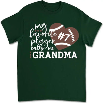 My Favorite Player Calls Me with Custom Title, Number, and Ball Type - Personalized Sports T-Shirt  Ezcustomize